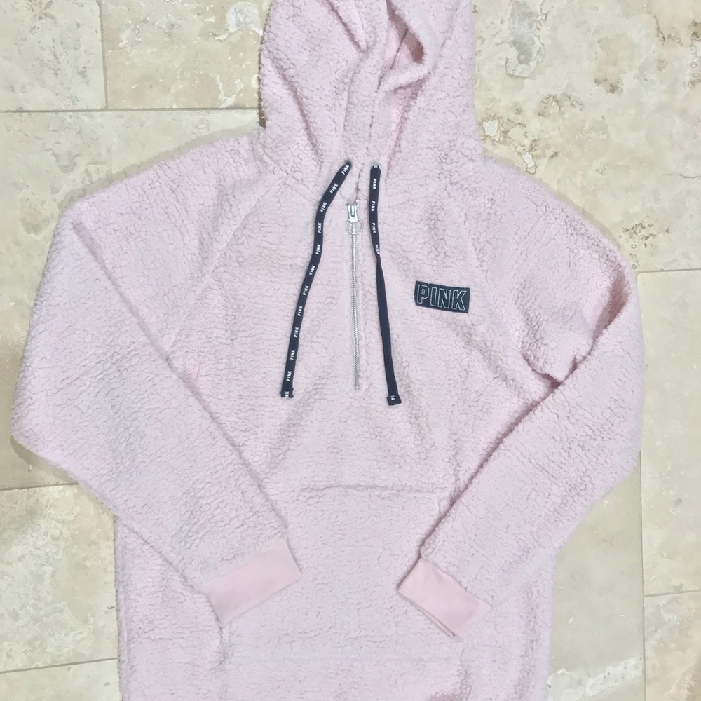 NWT!  PINK Victoria’s Secret Sherpa Hoodie